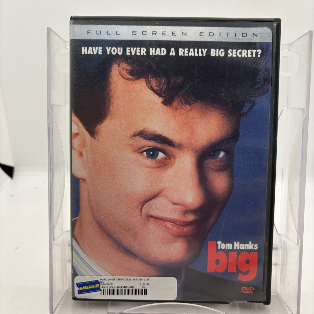 Big DVD Tom Hanks 80s Comedy Full Screen Edition Blockbuster Case 2004488